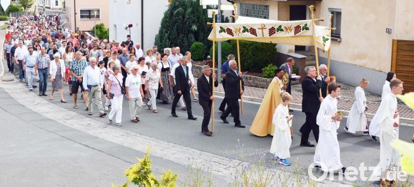 Fronleichnamsprozession in Kirchenthumbach. Bild: ü