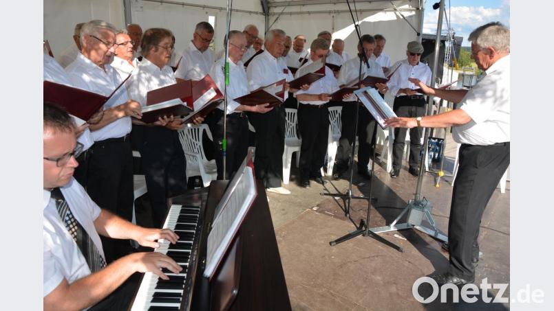 Der 25-köpfige Männergesangverein 1886 Tirschenreuth bereicherte am Freitagabend den diesjährigen „cooltour&quot;-Sommer mit einer Serenade. Die Chorleitung bei dem knapp einstündigen Konzert hatte Horst Schultes, an der Orgel sah Kirchenmusiker Wilhelm Heidtmann. Das Repertoire des Konzerts reichte von Volksliedern bis zu Ausflügen in die Oper und Weinliedern. Bild: jr