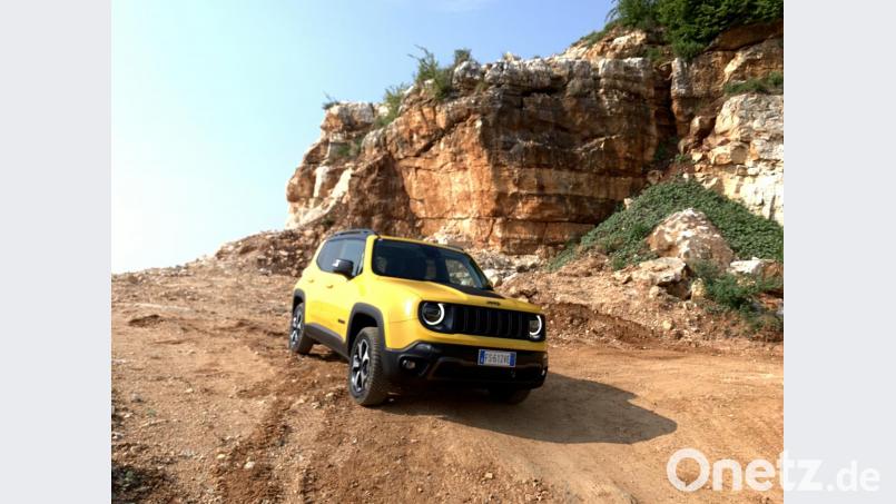 Jeep Renegade auf Testfahrt im Marmorsteinbruch nahe Verona. Bild: Michael Ascherl