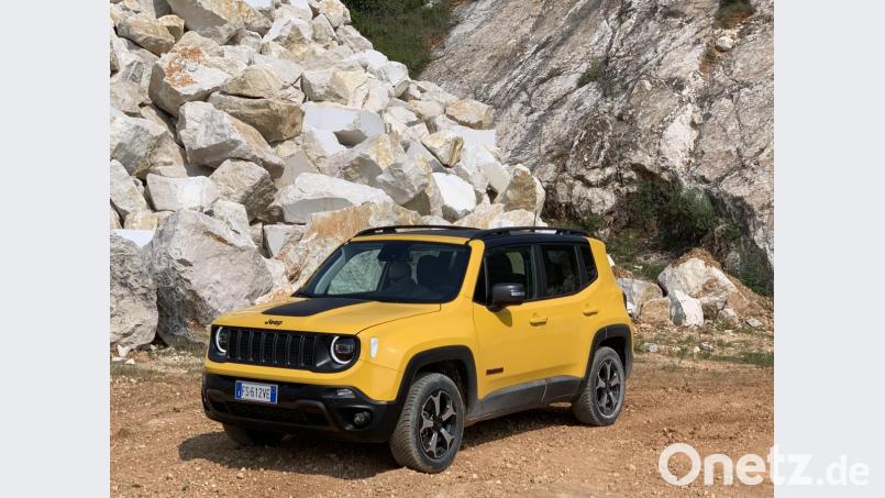Jeep Renegade auf Testfahrt im Marmorsteinbruch nahe Verona. Bild: Michael Ascherl