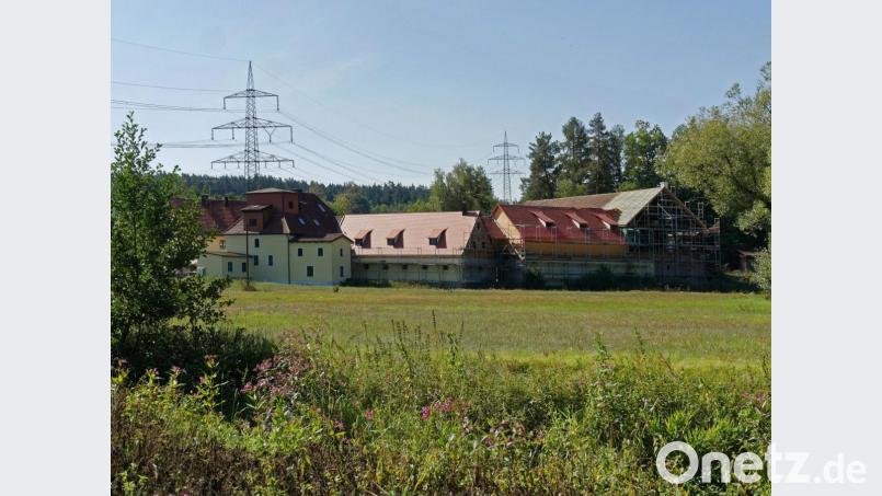 Der alte Ostbayernring wird abgebaut. Ersatzmasten sind nicht immer nah am Bestand vorgesehen: Das Waldnaabtal wie hier der Bereich Hammermühle bleibt von der künftigen Trassenführung verschont. Bild: tr