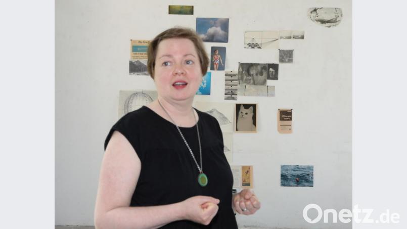 Die Wandinstallation von Lisa Young ist derzeit in Arbeit. Bis 30. Juni soll sie fertig sein und dem Publikum gezeigt werden. Bild: Gerhard Götz