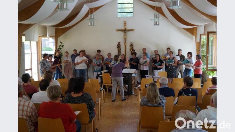 Der Kirchenchor erfreute die Besucher des Pfarrfestes mit mehreren Liedern. Bild: rkp