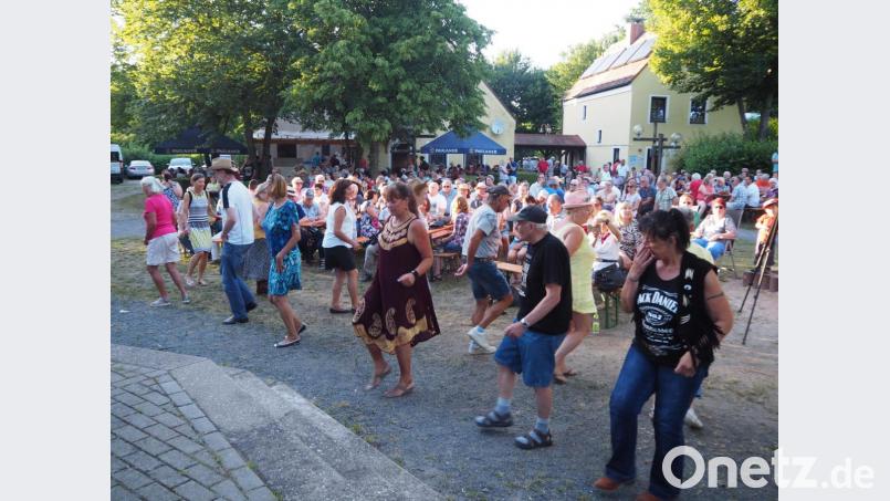 Fans tanzen vor der Bühne. Bild: krb
