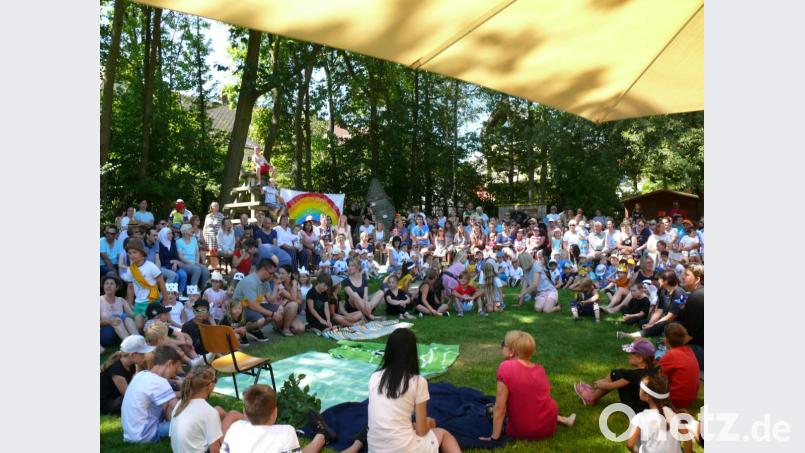 Etwas anders als sonst wurde das Sommerfest im Kinderhaus St. Michael gefeiert. Bild: exb