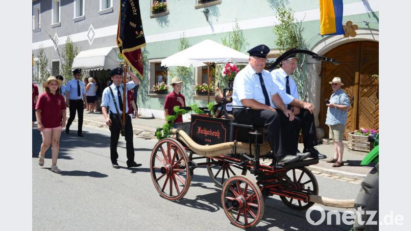 Die Feuerwehr Burkhardsrieth war im Jahr 1886 für damalige Verhältnisse &quot;up to date&quot;. Bild: bey
