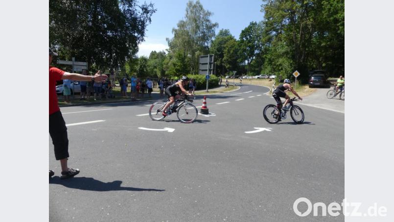Vor dem Rußweiherbad befindet sich die Wende für die 25 Kilometer lange Radstrecke. Bild: rn
