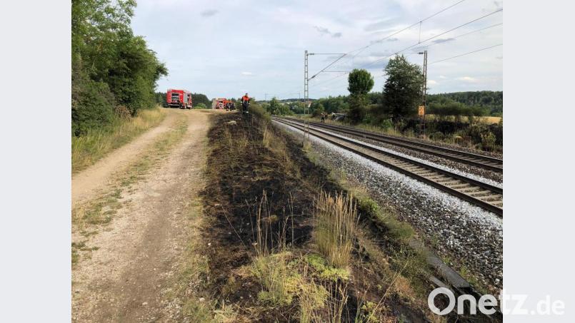 Brände am Bahndamm der Zugstrecke Regensburg - Nürnberg haben eine Sperrung der Strecke verursacht, Bild: Alexander Auer