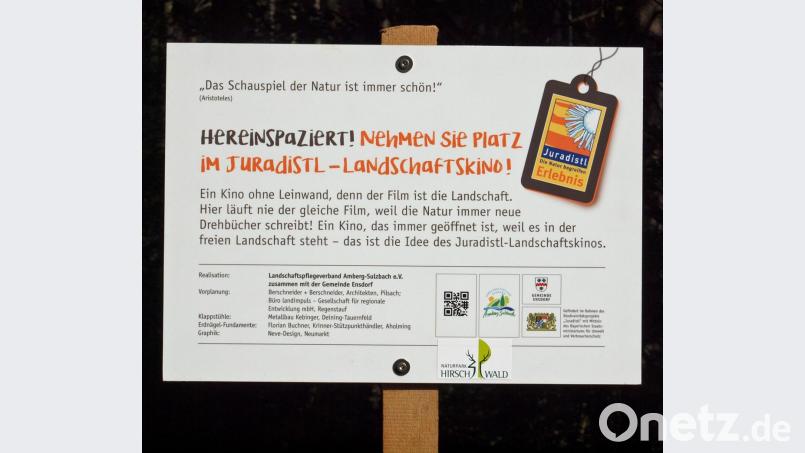 Hereinspaziert: Im Juradistl-Landschaftskino darf man zu jeder Zeit Platz nehmen. Gratis. Bild: sön