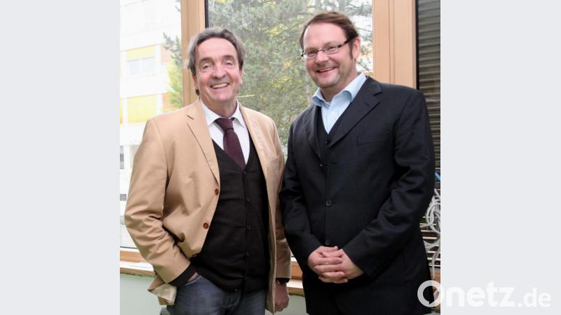 Wer wird Nachfolger von Ralf Bormann (links) am künftigen Berufsschulzentrum I? Studiendirektor Michael Völkl (rechts) ist operativer Leiter der FOS/BOS. Bild: Hirsch