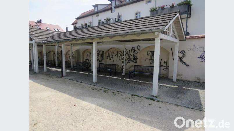 Die Graffiti-Hinterlassenschaften der drei Angeklagten im Maltesergarten. Bild: piam