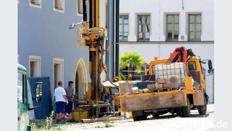 Bohrungen auf dem Bürgerspitalgelände rufen bei manchen Bürgern eine gewisse Unruhe hervor. Bild: Stephan Huber