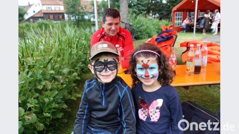 Etliche Kinder ließen sich schminken. Bild: frd