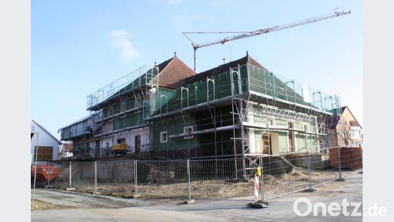 Am Meierhof-Anwesen wird kräftig gebaut. Bild: bjp