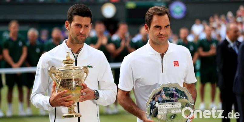 Novak Djokovic (links) bezwang in einem hochklassigen Wimbledon-Finale Roger Federer in fünf Sätzen. Bild: agentur_dpa