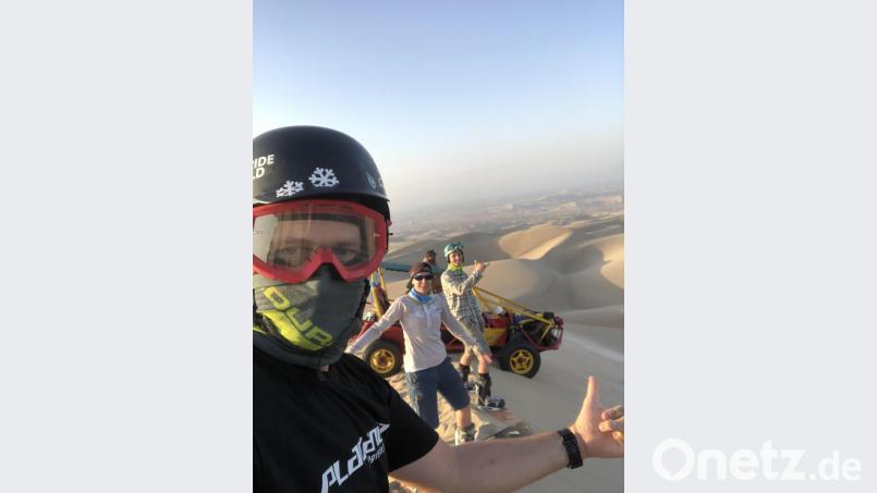 Manuel Ries beim Sandboarding Worldcup in Peru Bild: Ries