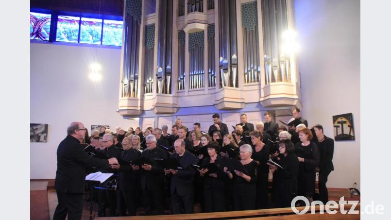 Der Amberger Oratorienchor überzeugte bei seinem Sommerkonzert in der St. Konrad Kirche in Ammersricht mit geistlichen Klängen. Bild: kmo