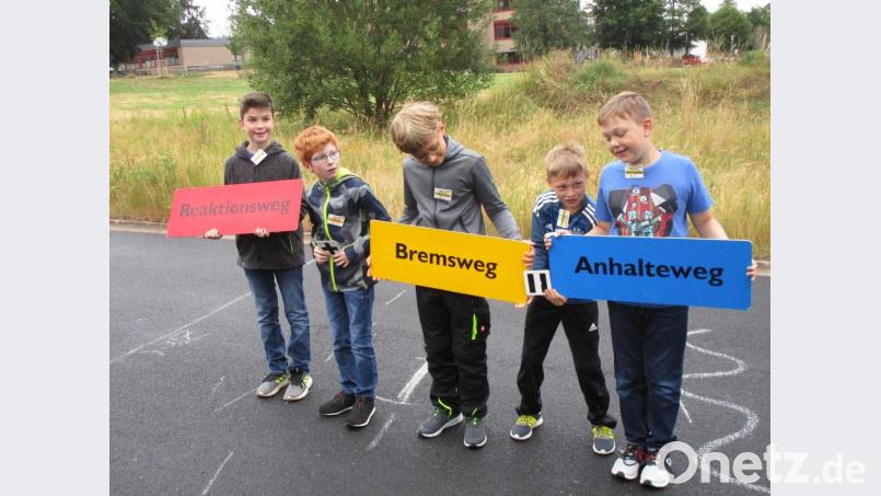 Verkehrserziehung an der Realschule im Stiftland Waldsassen. Bild: exb