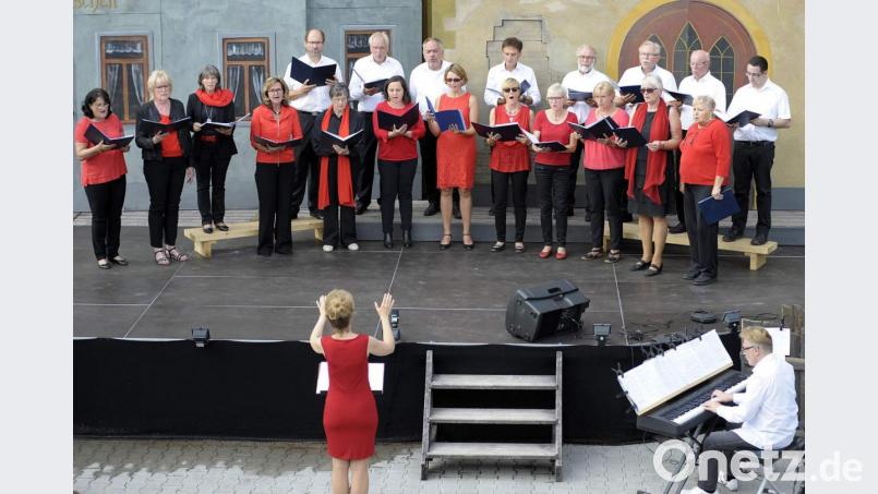 Die Sommerserenade zählt zu den Events, ohne die Hirschaus Kulturszene ein gutes Stück ärmer wäre. Am Sonntag lieferte der Gemischte Chor und Leitung von Jana Müller, am E-Piano von Roman Podokschik begleitet, mit seinen gekonnten Darbietungen einen eindrucksvollen Beweis. Bild: u