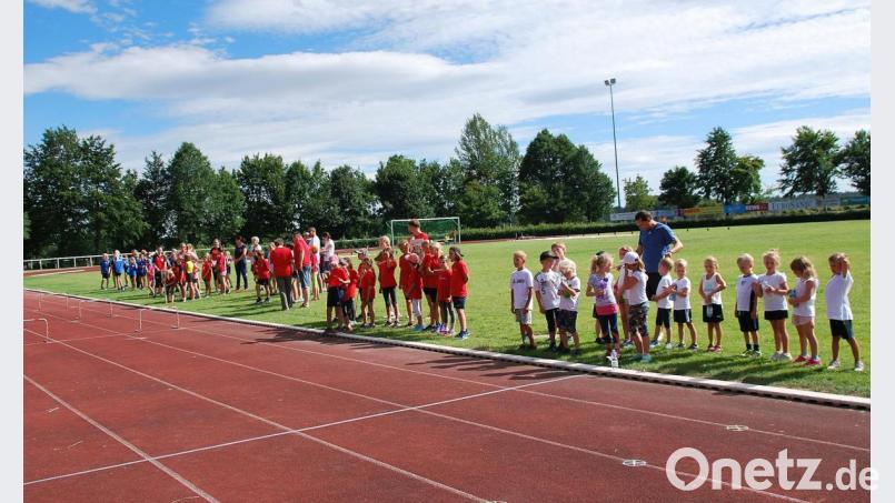 15 Teams aus der nördlichen Oberpfalz waren bei der 2. Kreissschülerrunde Kinderleichtathletik im Wiesauer Sportzentrum vertreten, um sich für das Ostbayernfinale in Regensburg zu qualifizieren. Bild: wro