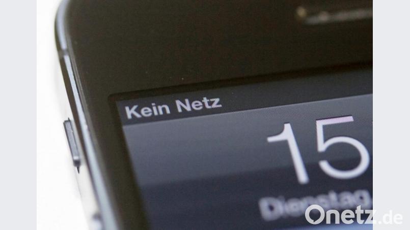 &quot;Kein Netz&quot;. Bild: Inga Kjer/dpa