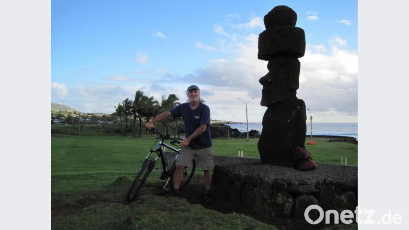 Mit Mountainbike und Jeep erkundete der Schmidgadener die Osterinsel. Bild: exb