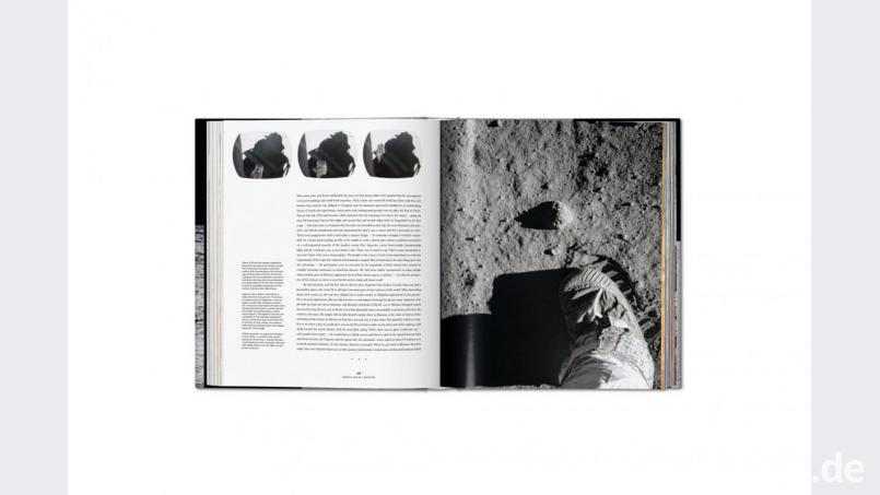 Bild und Text ergänzen sich in Norman Mailers Meisterwerk „Moonfire“. Foto: Taschen Verlag