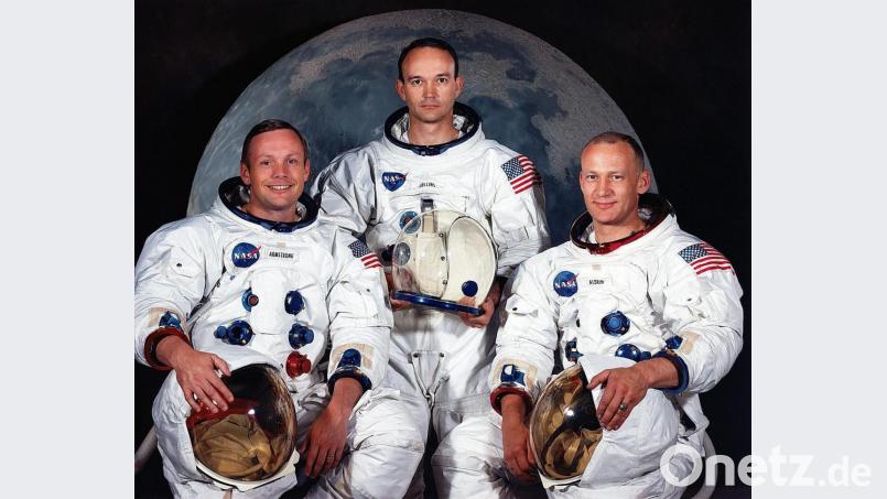 Die Besatzung von &quot;Apollo 11&quot;, die Astronauten Neil Armstrong (l-r), Michael Collins und Edwin Aldrin. Bild:  Nasa/epa/dpa