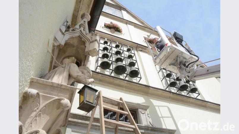 Die Sanierungsarbeiten am Alten Rathaus Weiden sind weitestgehend abgeschlossen. Begonnen haben sie bereits im Frühjahr 2017. Bild: Gabi Schönberger