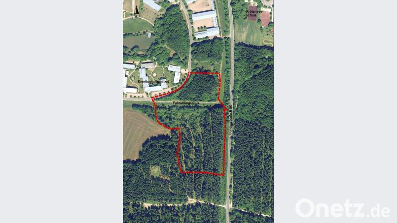 Rund fünf Hektar Fläche sollen hier aus BePo-Grund und Staatsforst zum Fahrübungsplatz werden. Bild: Stadt Sulzbach-Rosenberg