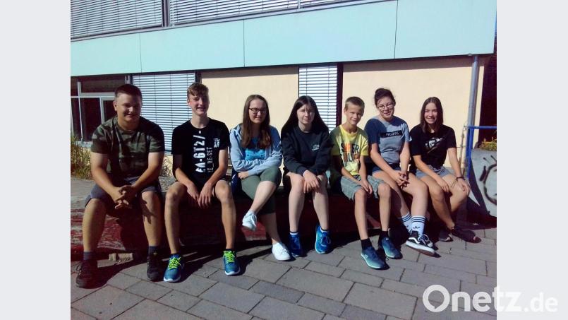 Für das neue Schuljahr stellen sich (von links) Philipp Kiefer, Felix Pittner, Jana Reifenberger, Stella Schreier, Dean Keller, Franziska Porkert und Laura Ackermann als Streitschlichter zur Verfügung. Bild: rn