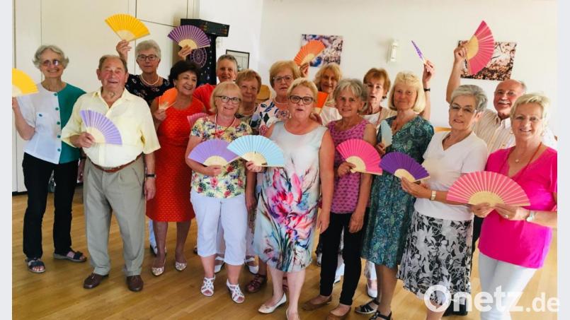Mit dem Fächertanz verabschiedete sich die „Ü50“-Gruppe in den Urlaub.