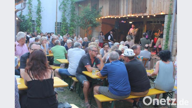 Der „Bourbon Blues Band“ gelingt im Taubnschusterhof das perfekte Open-Air. Bild: hev