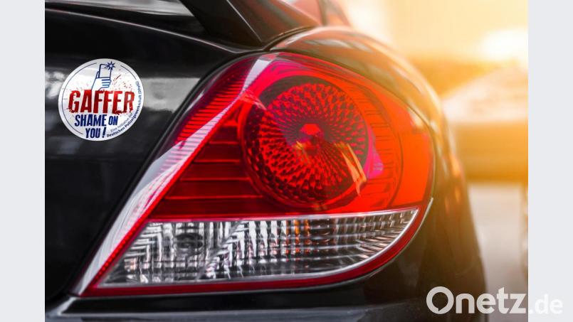 So sieht der Aufkleber "Gaffer - Shame On You!" aus. Bild: DPolG Bayern