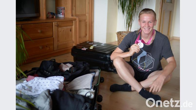Die Koffer sind am Dienstag noch nicht ausgepackt, Montagnacht kam Laura Donhauser erst zurück von der EM der U19 in Schottland. Mit im Gepäck: Die Silbermedaille für den zweiten Platz. Bild: ref
