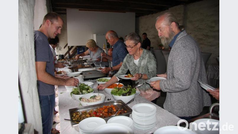 Italiens Landesfarben grün, weiß und rot waren auch beim Essen symbolisch vertreten. Bild: wro