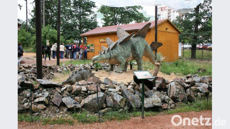 Lebensgroße Saurier sind im Dino-Park in Pilsen zu entdecken. Archivbild: cr