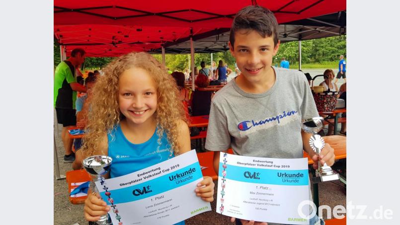 Die Geschwister Lena und Max Zimmermann wurden in ihrer Altersklasse Gesamtsieger des OVL-Cups Bild: agr