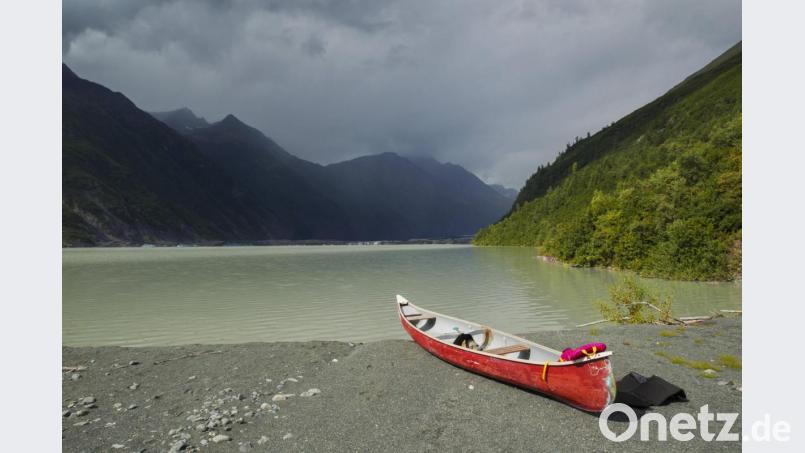 Der Gletschersee nahe dem Valdez-Gletscher (Hintergrund). Bild: Zachary Sheldon/Design Pics via ZUMA Wire/dpa