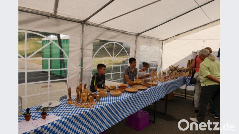 Hobbykünstler zeigen und verkaufen ihre Werke beim Döltscher Dorffest. Bild: ui