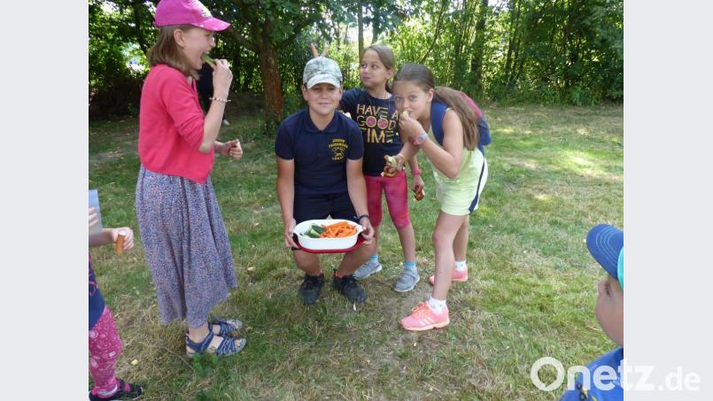David versorgten die Besucher mit Obst und Gemüse Bild: sl