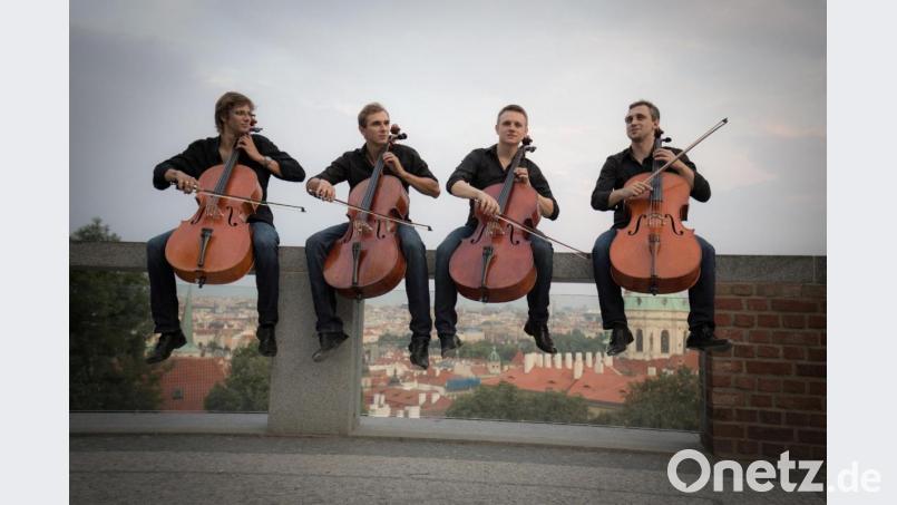 Das &quot;Prague Cello Quartet&quot; ist am Samstag, 17. August, im Wurzer Pfarrhof zu hören. Bild: exb/Freundeskreis Wurzer Sommerkonzerte