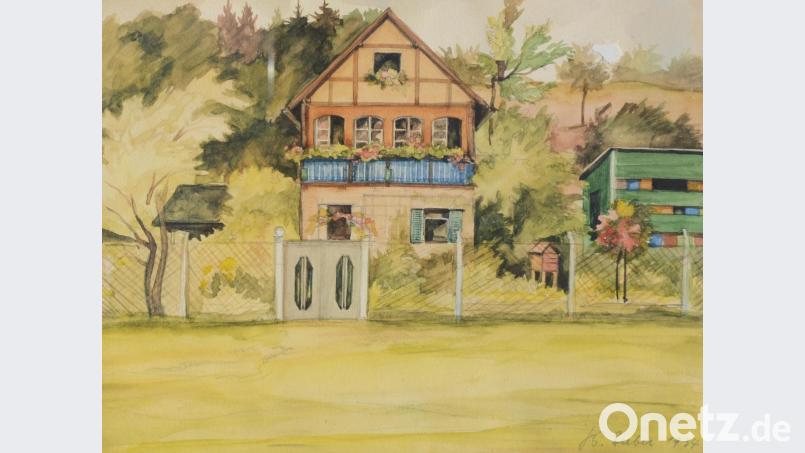 Benno Zuber hat auch das Neustädter Gartenhaus gemalt, in dem er zeitweise wohnte. Bild: Gabi Schönberger