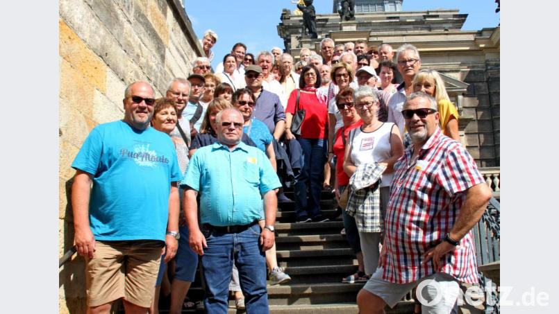 Die Flosser Siedler erkunden Dresden. Bild: mef
