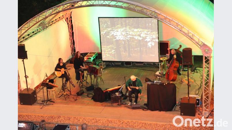 Ohne viel Schnickschnack präsentieren sich die vier Musiker auf der Freilichtbühne. Bild: Susanne Forster