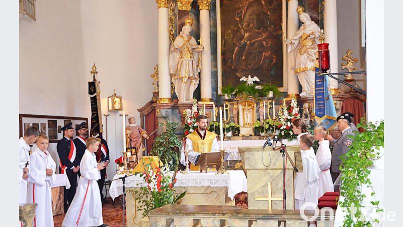 Festgottesdienst zum Patrozinium der Wallfahrtskirche Weißenbrunn. Bild: ü