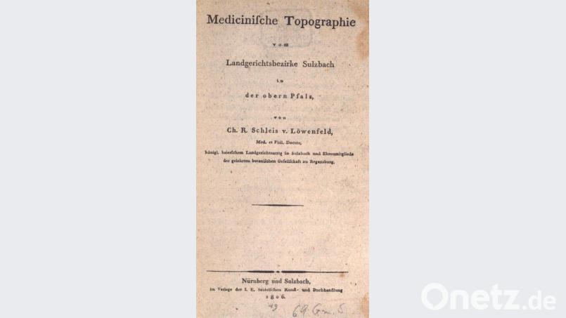 Titelblatt der Schrift &quot;Medicinische Topographie&quot;. Bild: Einsichten + Perspektiven - Bayerische Zeitschrift für Politik und Geschichte 3/2017