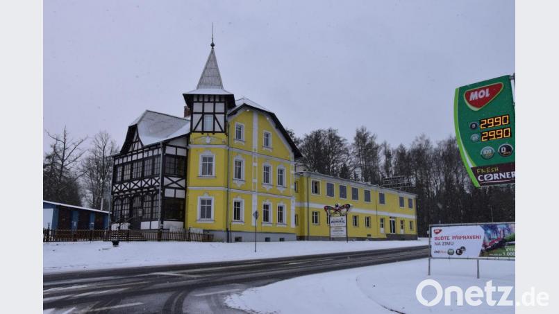 In Cheb (Eger): Heute ein Casino, zu Zeiten des Kalten Krieges war dieses Gebäude die Station der tschechoslowakischen Grenzwache. Bild: ca