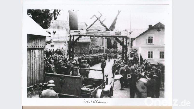 Die 10. Division der deutschen Wehrmacht marschierte am 3. Oktober um 12 Uhr über Waldheim nach Böhmen ein. Der Durchmarsch der über 20 000 Mann soll 20 Stunden gedauert haben. Bild: fjo