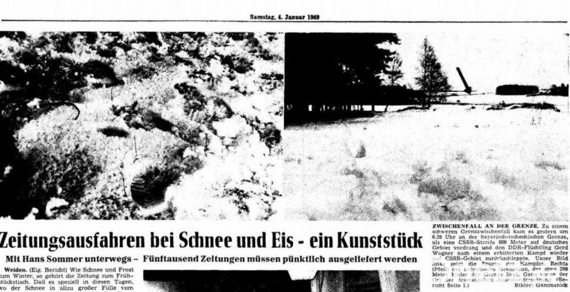Der damalige NT-Fotograf Adam Gammanick fotografierte am Tag danach die Spuren im Schnee, die von einem erbitterten Kampf zeugten. Bild: ca